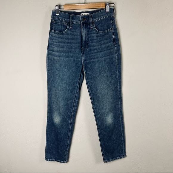 Madewell‎ Classic Straight Jeans in Coldbrook Wash High Rise Women's Size 25 - Picture 1 of 12